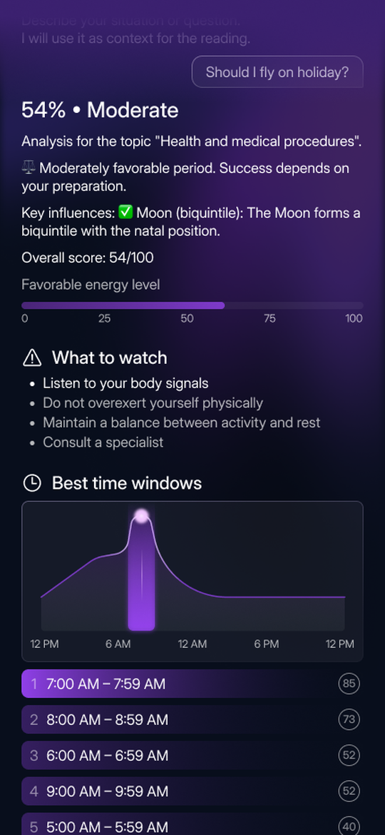 AstraLink AI Advisor result